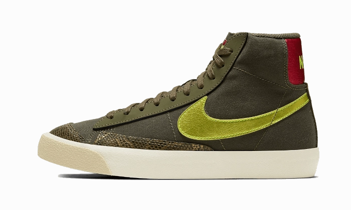 Chic Flair Soft Support Nike Blazer Mid 77 Olive Snakeskin