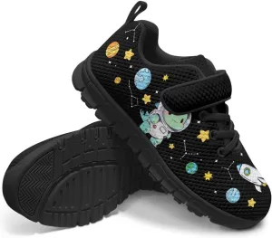 Boys Animal Sneakers Lightweight Single Buckle Sports Shoes Breathable Mesh Shoes for Running Tennis Walking