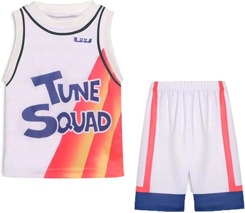 Boy's Basketball Jerseys New Legacy Movie Cartoon T-Shirts and Shorts Outfits