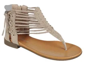 Braided ankle sandals