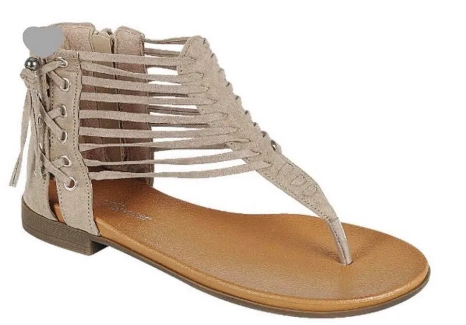 Braided ankle sandals
