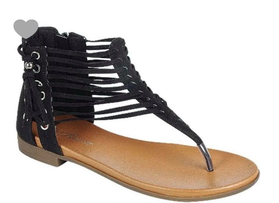 Braided ankle sandals
