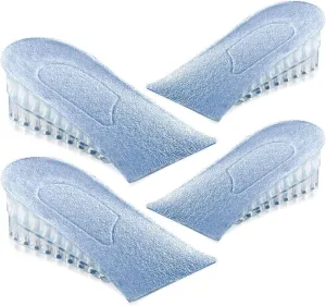 [Brand] 2 Pairs 5cm Height Increase Insoles  2-Layer Elastic Shock Absorbing Heel Lift, Air Cushion Taller Shoes Insoles for Sports & Casual Shoes