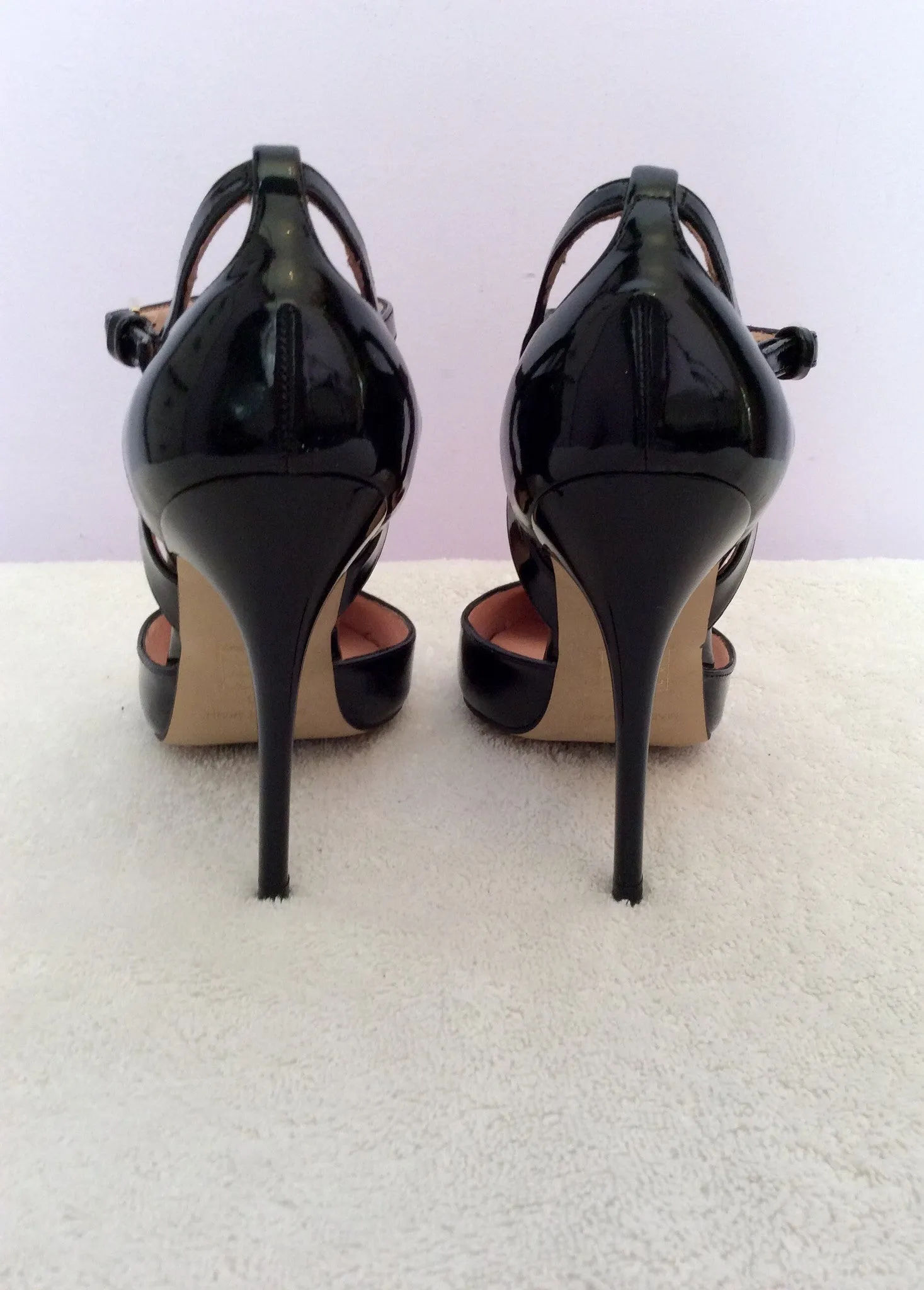Brand New Office Black Patent Mary Jane Heels Size 5/38
