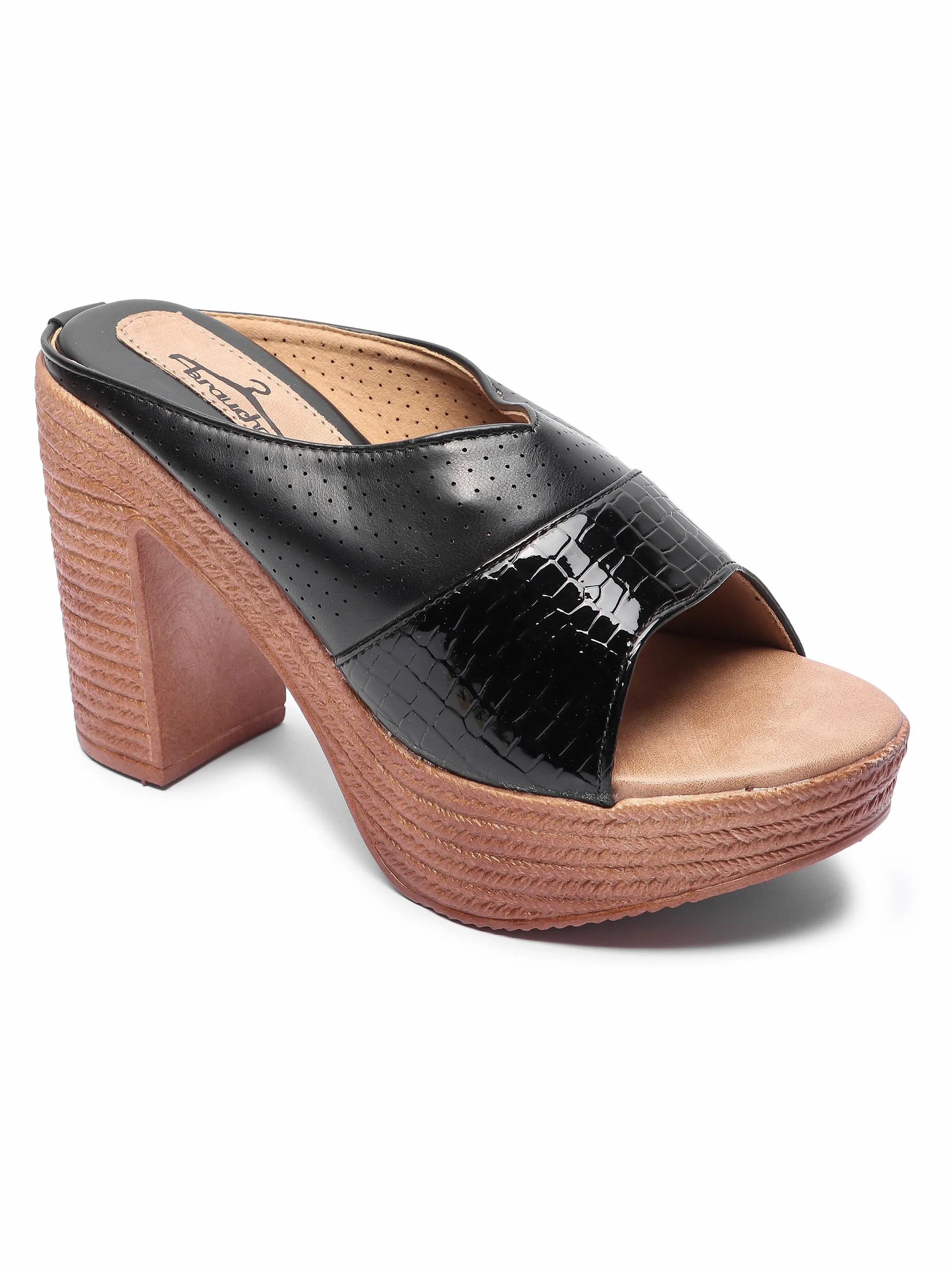 Brauch Black Stylish High Platform Heel