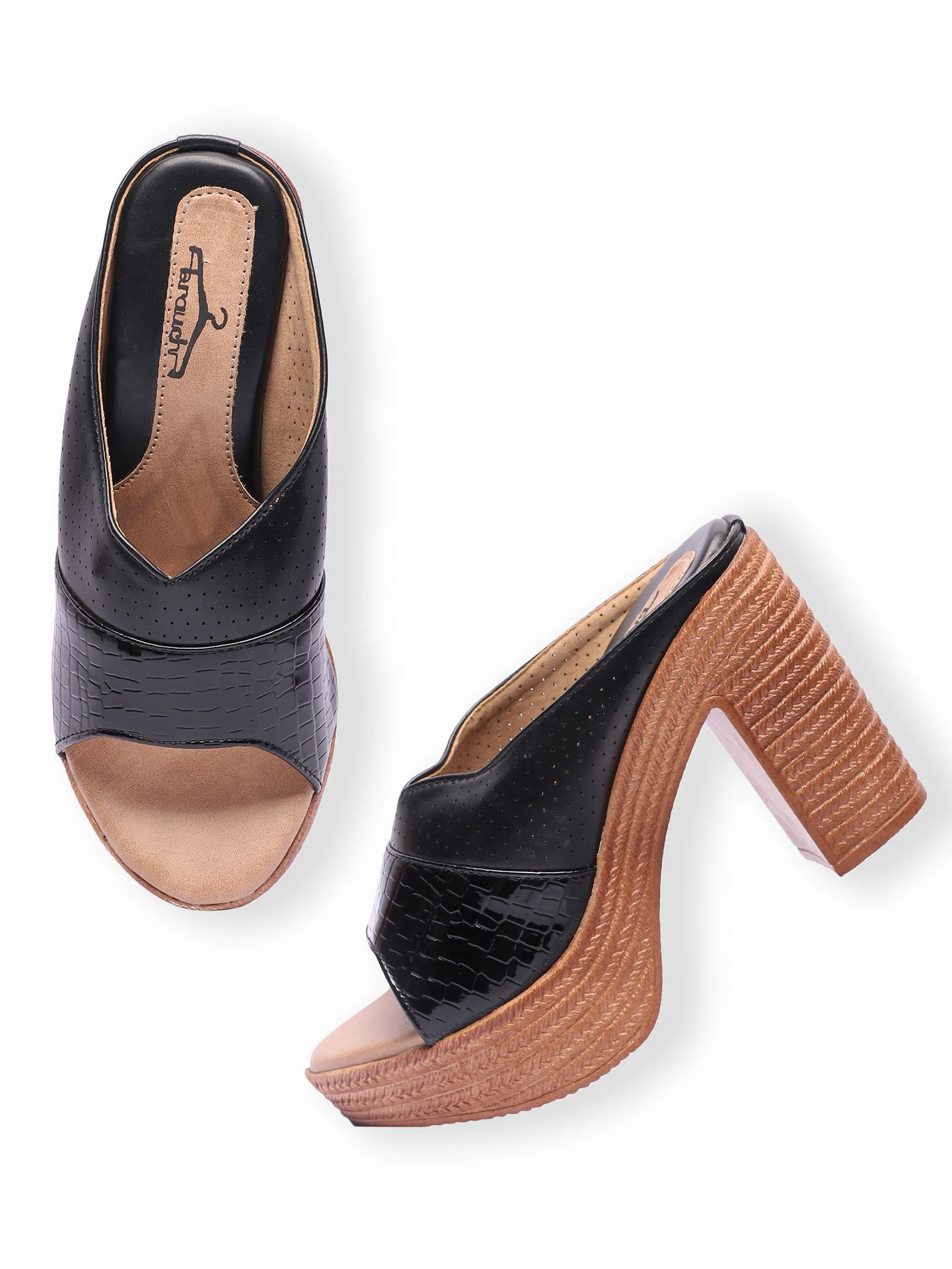 Brauch Black Stylish High Platform Heel