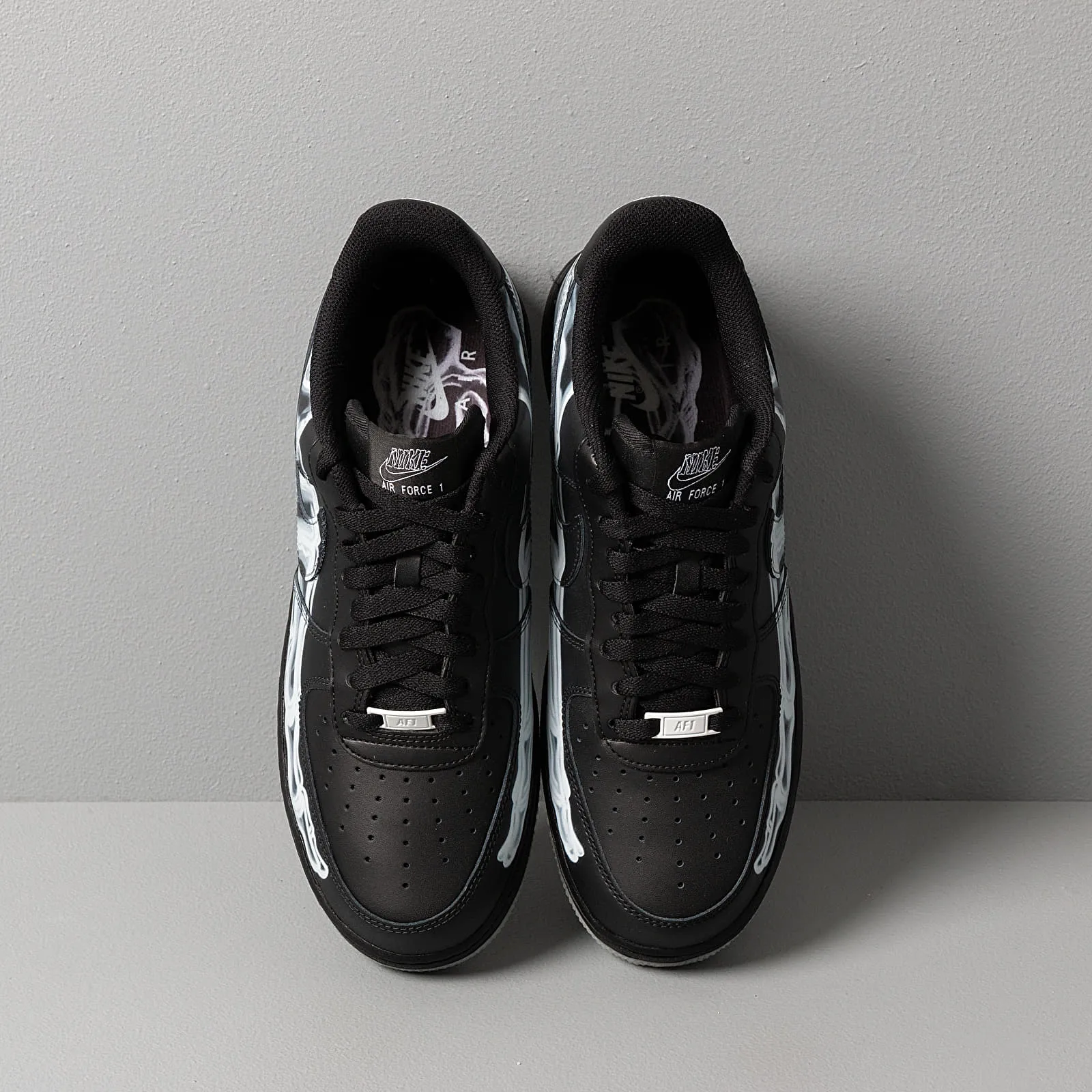 Nike Air Force 1 Low Black Skeleton Halloween Kevlar Reinforced Thread