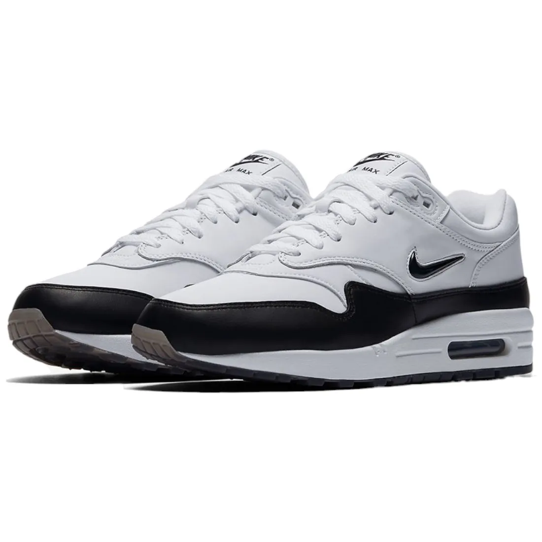 Nike Air Max 1 Premium Jewel 'Black & White' Neutral Colors