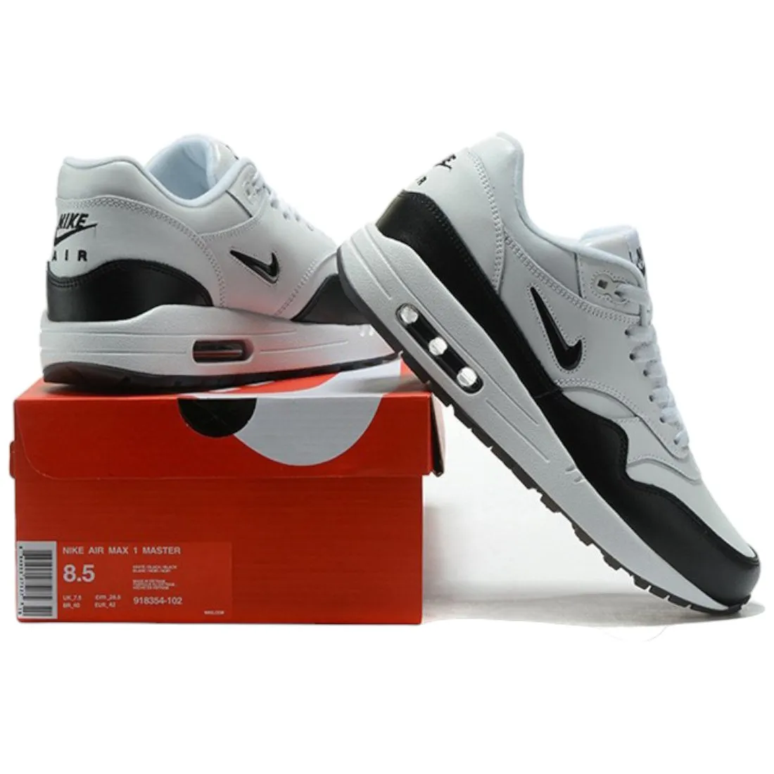Nike Air Max 1 Premium Jewel 'Black & White' Comfortable Footbed Luxe sole