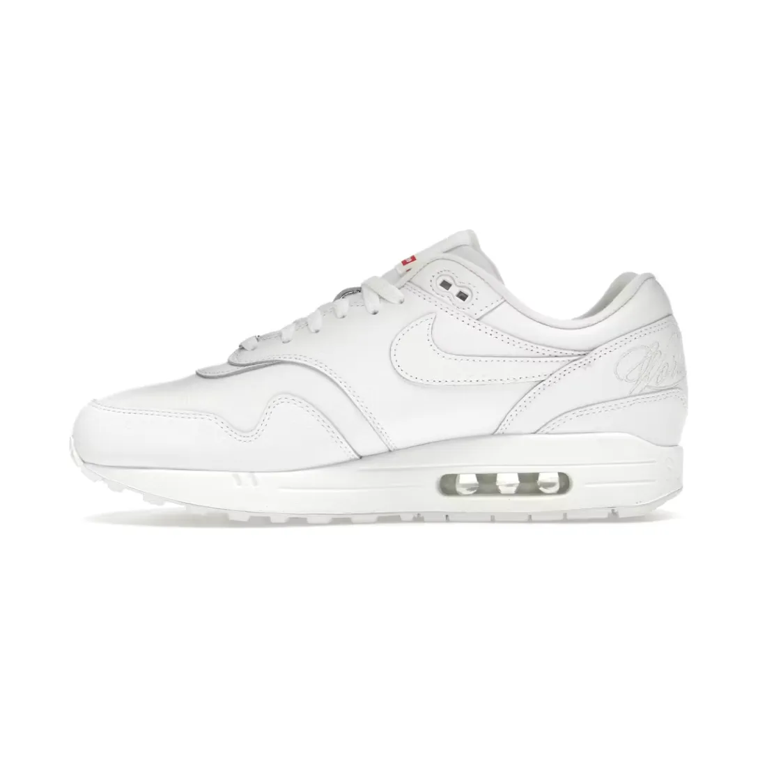 Nike Air Max 1 '87 SP Supreme Triple White Genuine Leather
