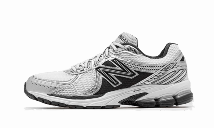 Smooth Balance Travel Fit New Balance 860 Black White Silver