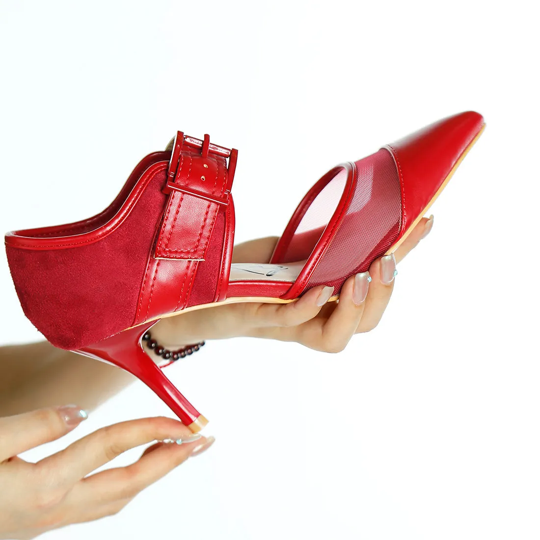 Buckle Detail Pump Sandals