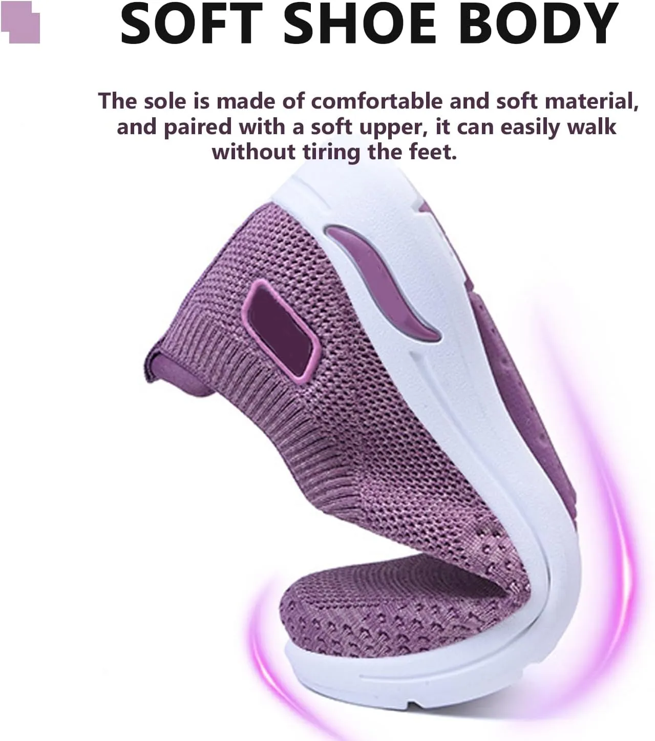 Buhelyc Women Walking Shoes Slip on Sneakers reathable Mesh Sneakers Lightweight Comfortable Casual Sports Shoes
