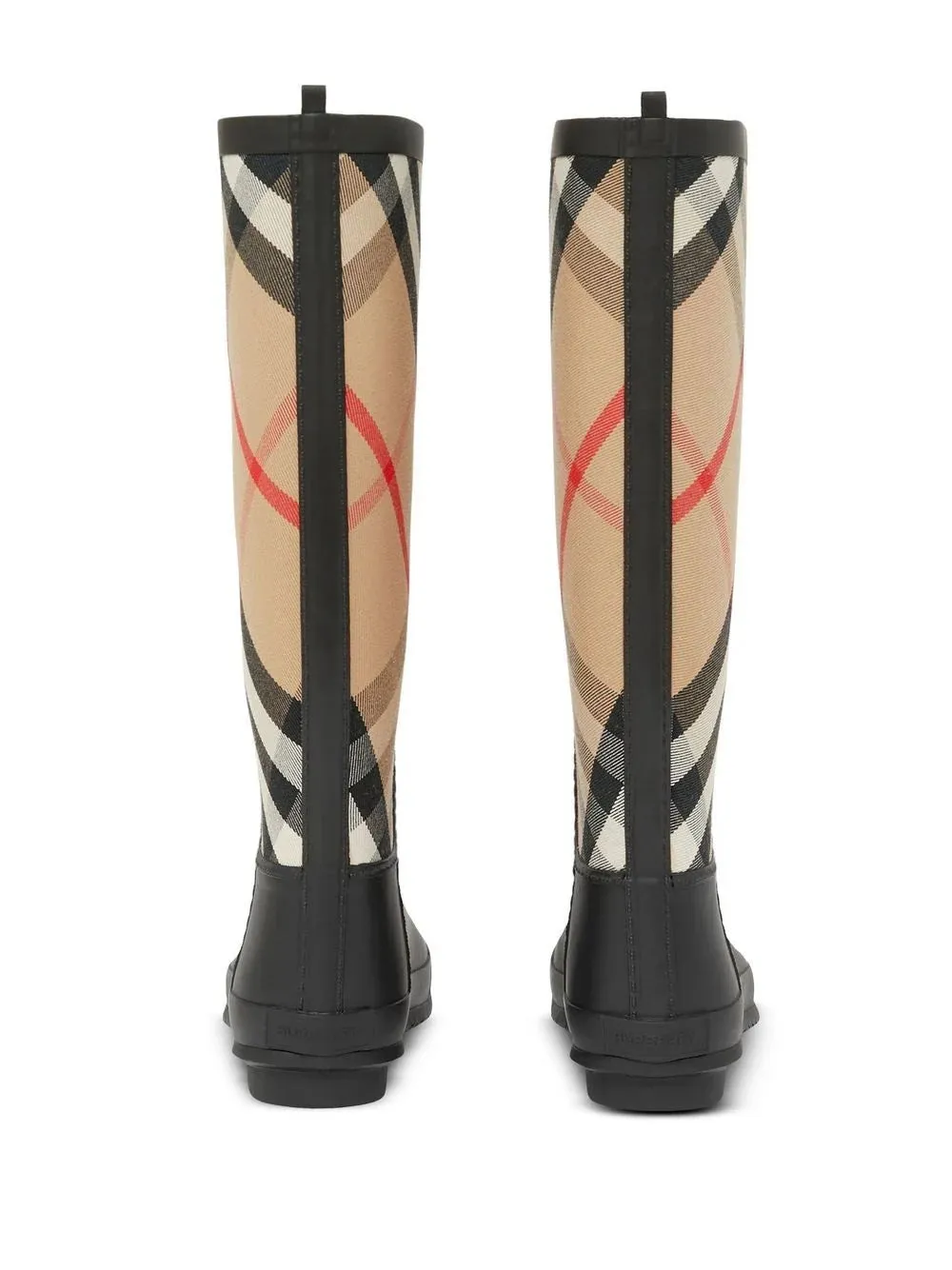 BURBERRY SIMEON HOUSE CHECK LACE UP RAIN BOOTS