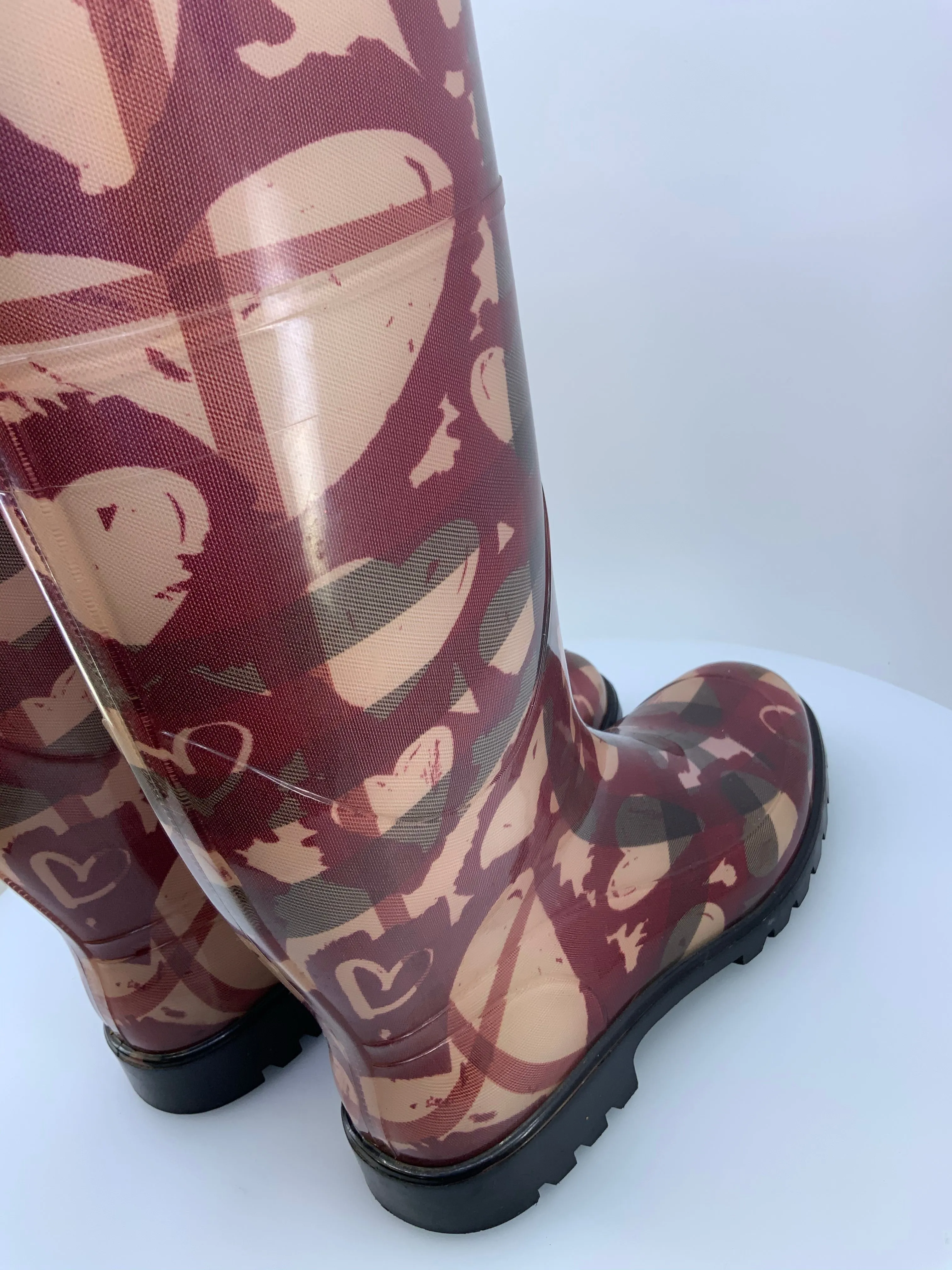 BURBERRY TALL RAIN BOOTS