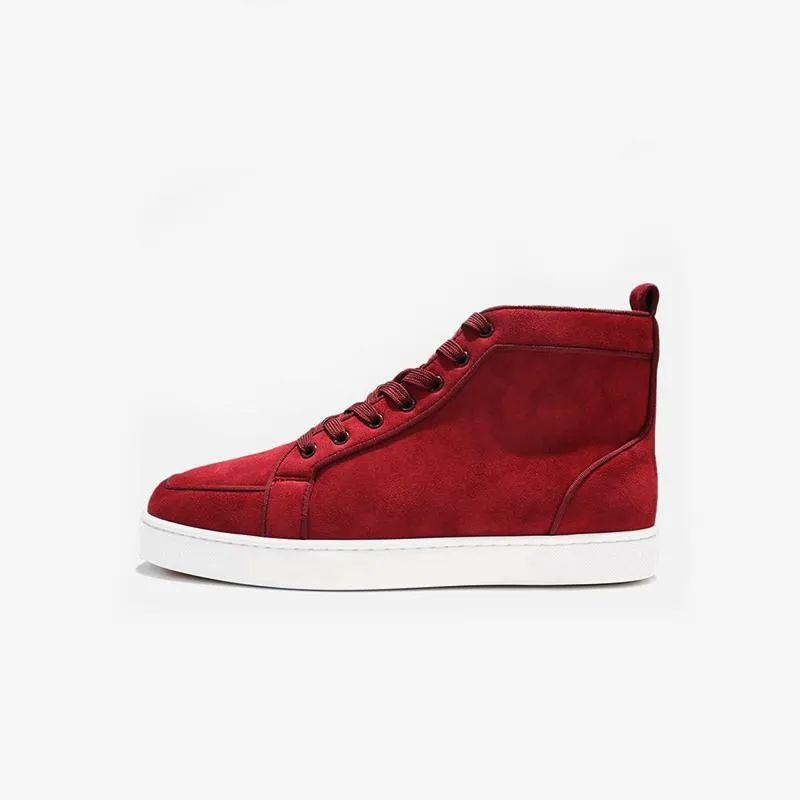 Burgundy Cowhide Sneakers