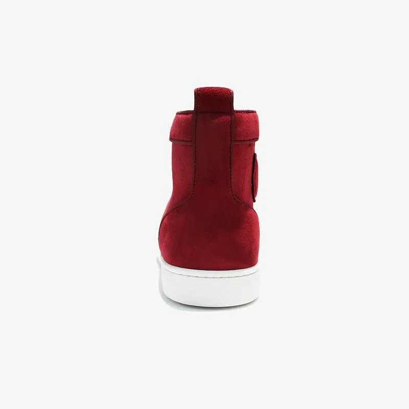 Burgundy Cowhide Sneakers