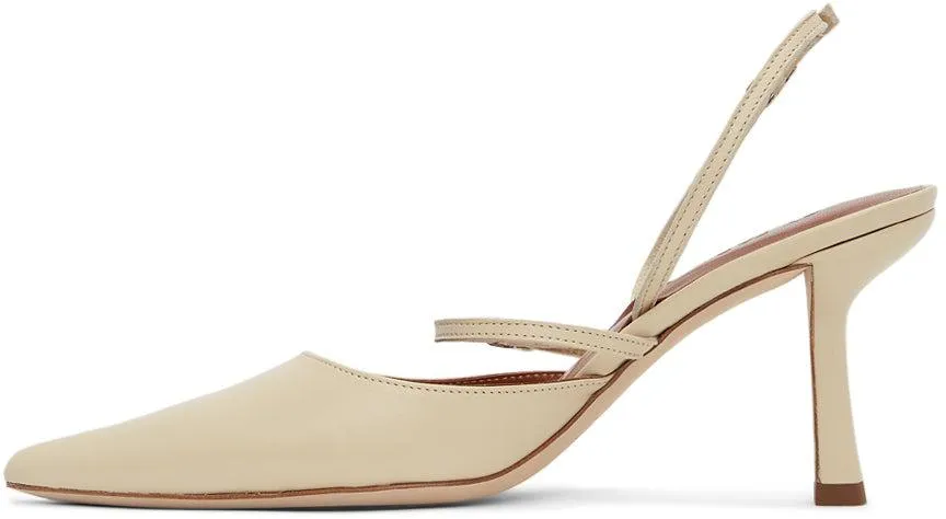 BY FAR Off-White Tiffany Heels