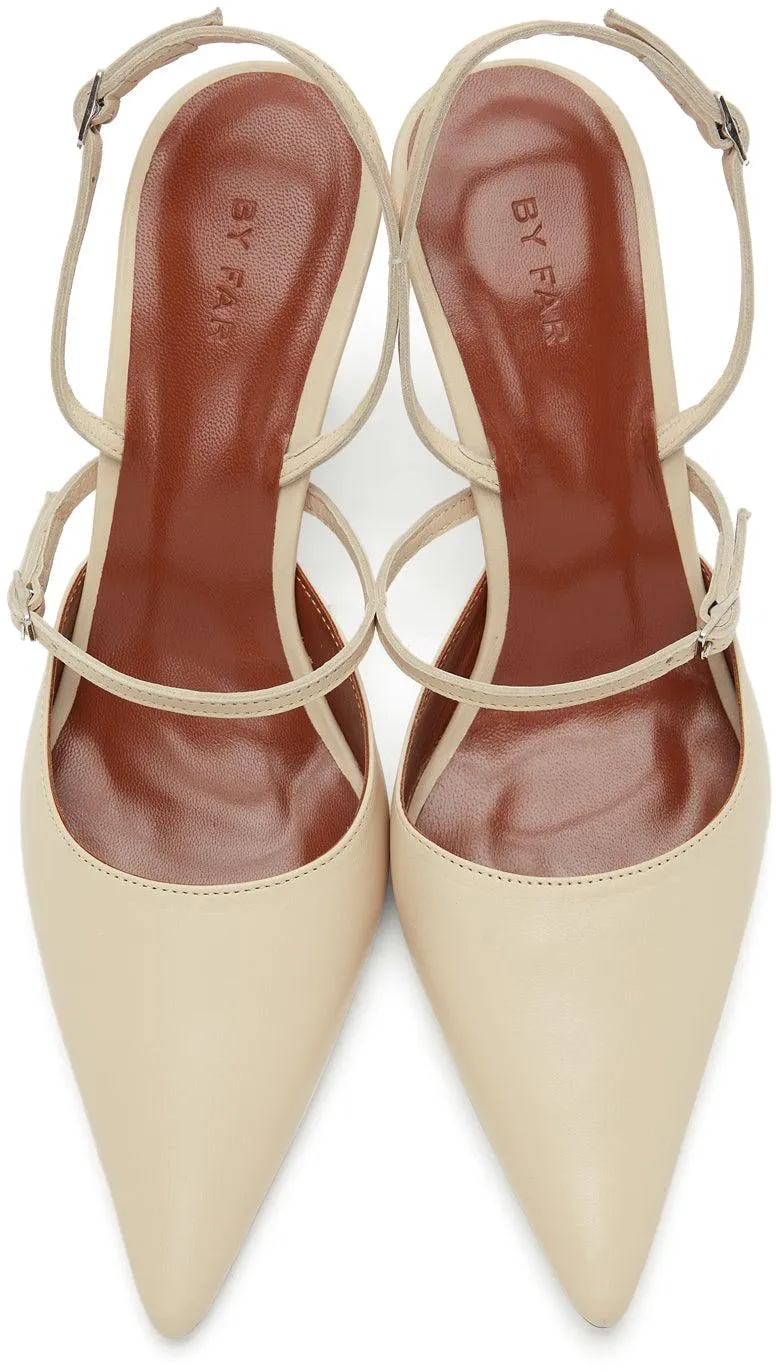 BY FAR Off-White Tiffany Heels