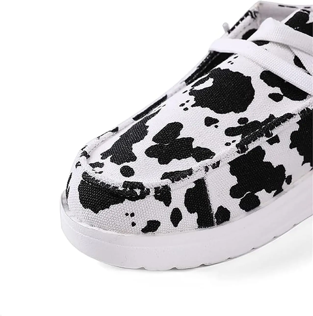 Canvas Sneakers for Women Slip-Ons Flats Ladies Loafers Men Comfort Lace Up Loafers Shoes Foam Flat Shoes Lace-Up Slip On Women Comfortable Print Sneakers