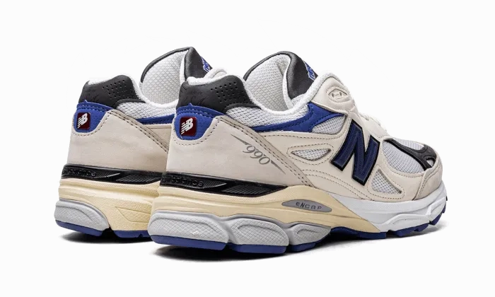Basketball City Gear New Balance 990V3 - Made In USA Cream Blue