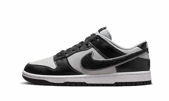 Feet First Nike Dunk Low Chenille Swoosh Grey Black