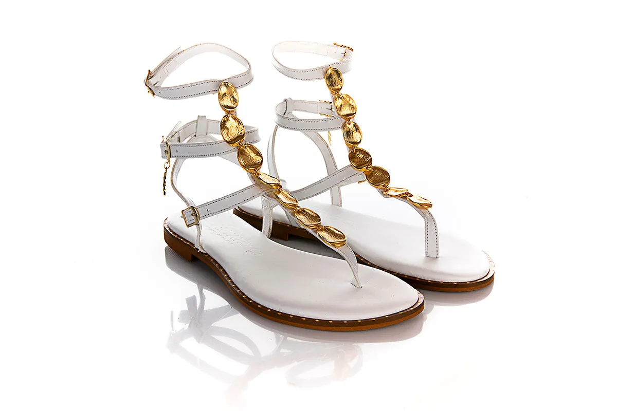 Caryatis - 621007 White Gladiator Sandal