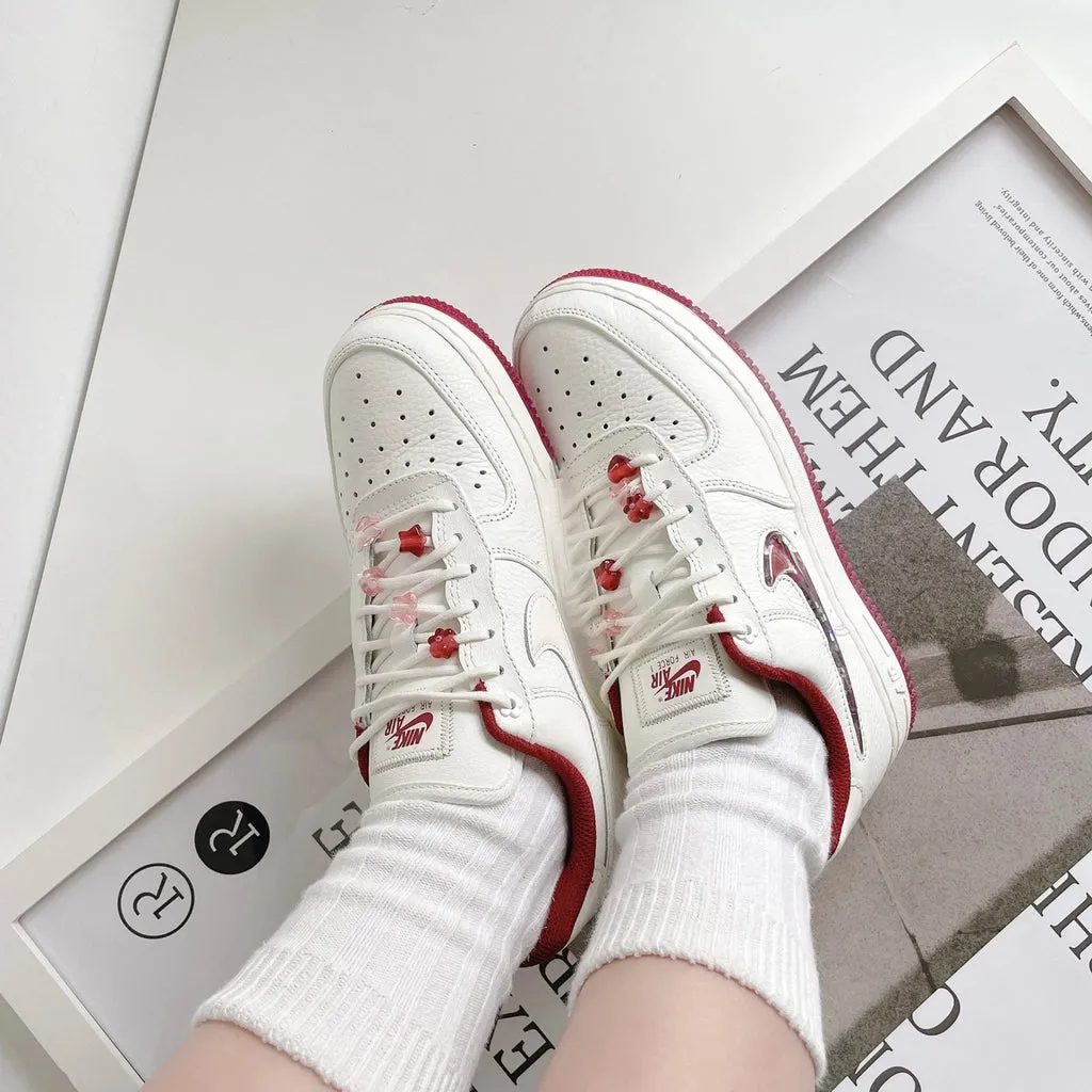 Nike Air Force 1 Low Valentines Day White Red Pink Enhanced design Walking Ease