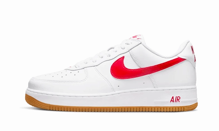 Microperforated Vamp Moisture Wicking Fabric Nike Air Force 1 Low ??7 Color of the Month University Red Gum