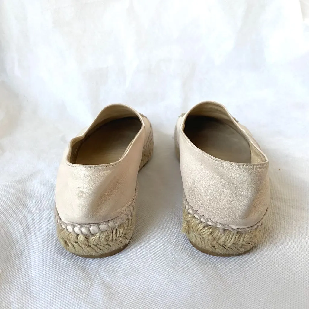 Chanel beige leather espadrilles, 38