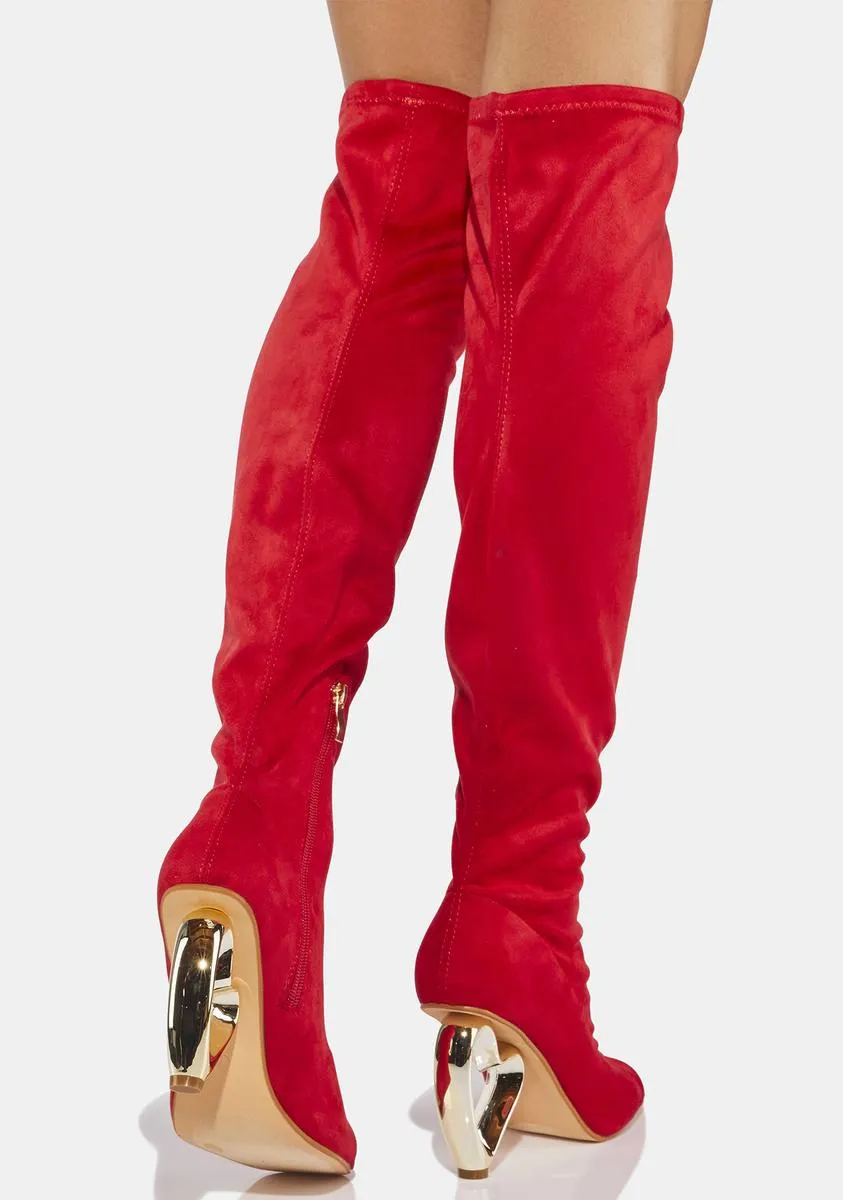 Cherry Diva Love Over The Knee Boots