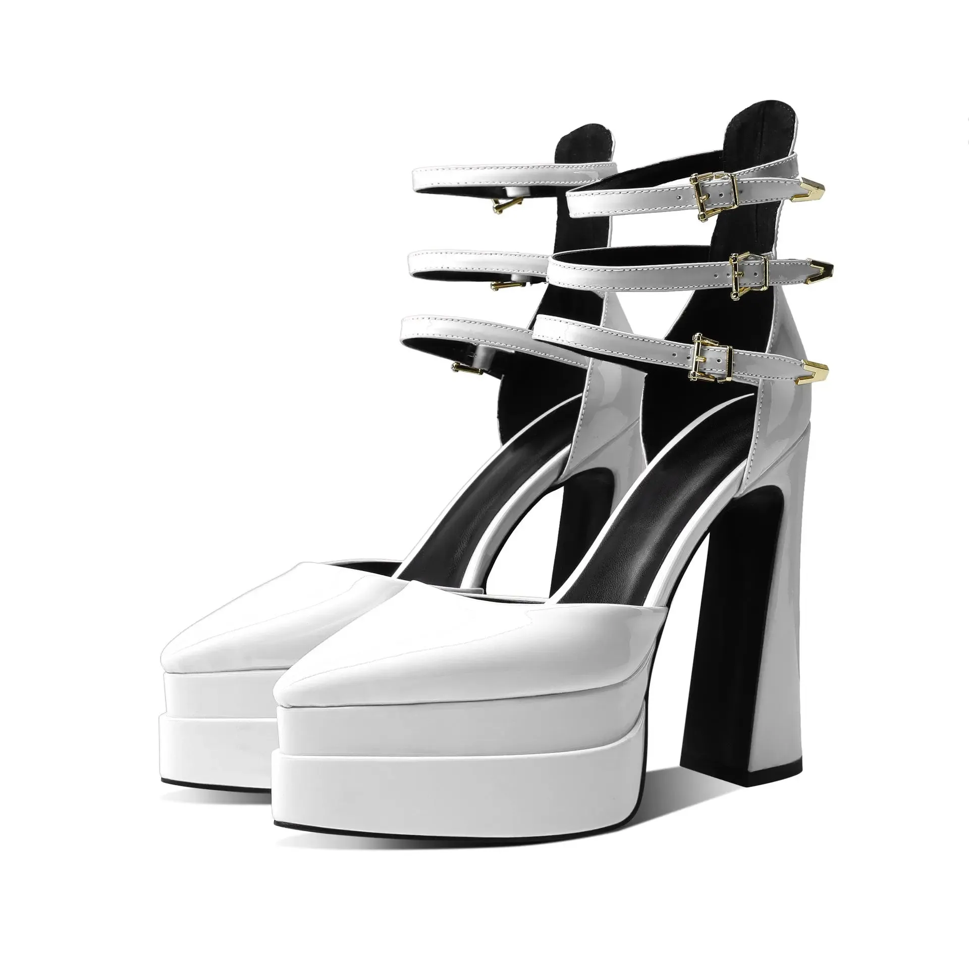 Chic Waterproof High Heel Sandals for Women with Elegant Pointed Design