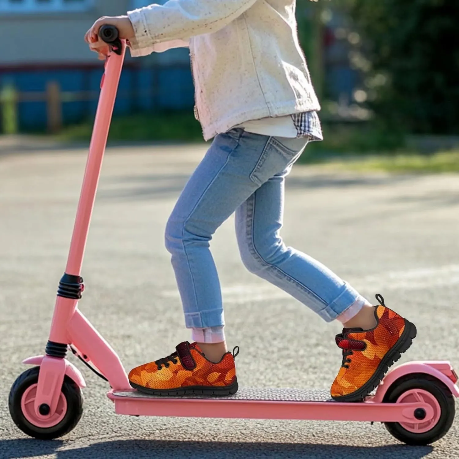Children's Spring Casual Sneakers,Lightweight School Single Buckle Sports Shoes Girls Uniform-Dress Shoes