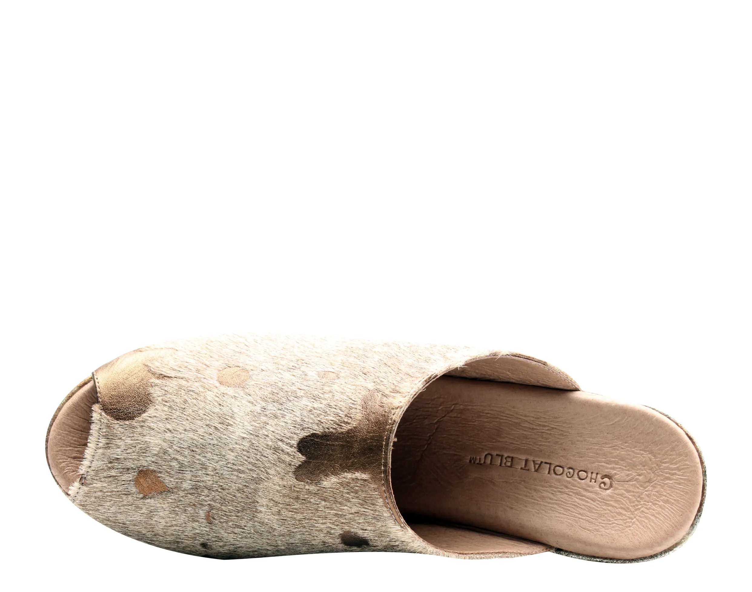Chocolat Blu Yiona Pony Peep Toe Wedge Women's Sandal