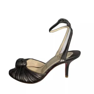 CHRISTIAN LOUBOUTIN NAPPA LEATHER MARCHAVEKEL 85 KNOT HEELS