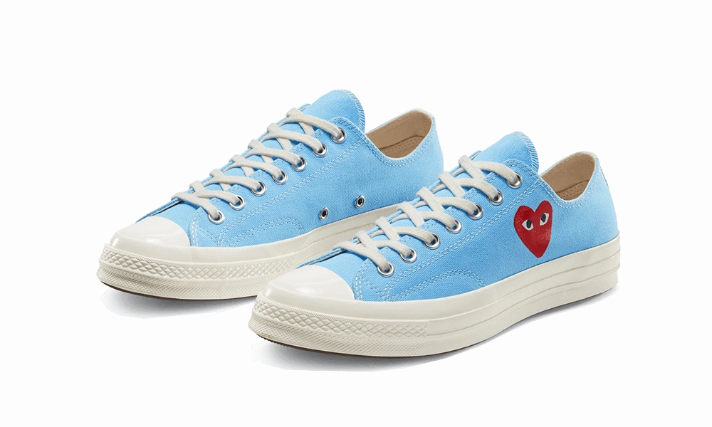 Chuck Taylor All-Star 70s Ox Comme des Garons PLAY Bright Blue Vent Zones Supportive