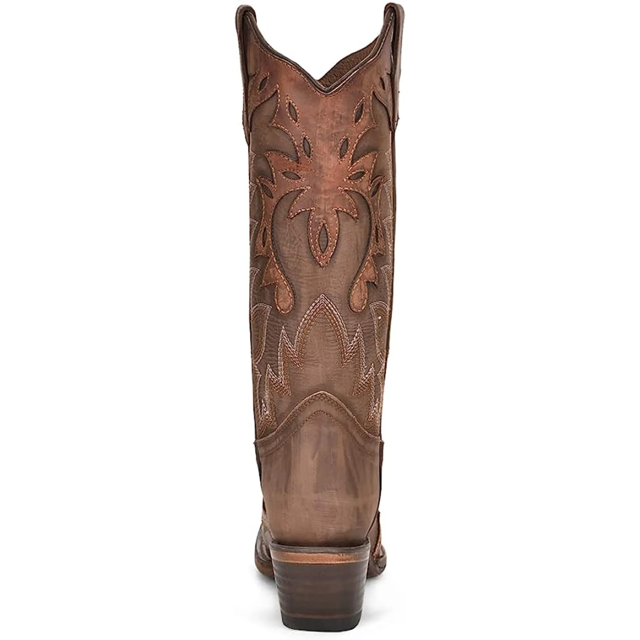 CIRCLE G BY CORRAL WOMEN'S CHOCOLATE COGNAC WINGTIP WESTERN BOOTS - L6031