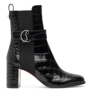 CL Chelsea 70 embossed black leather ankle boots