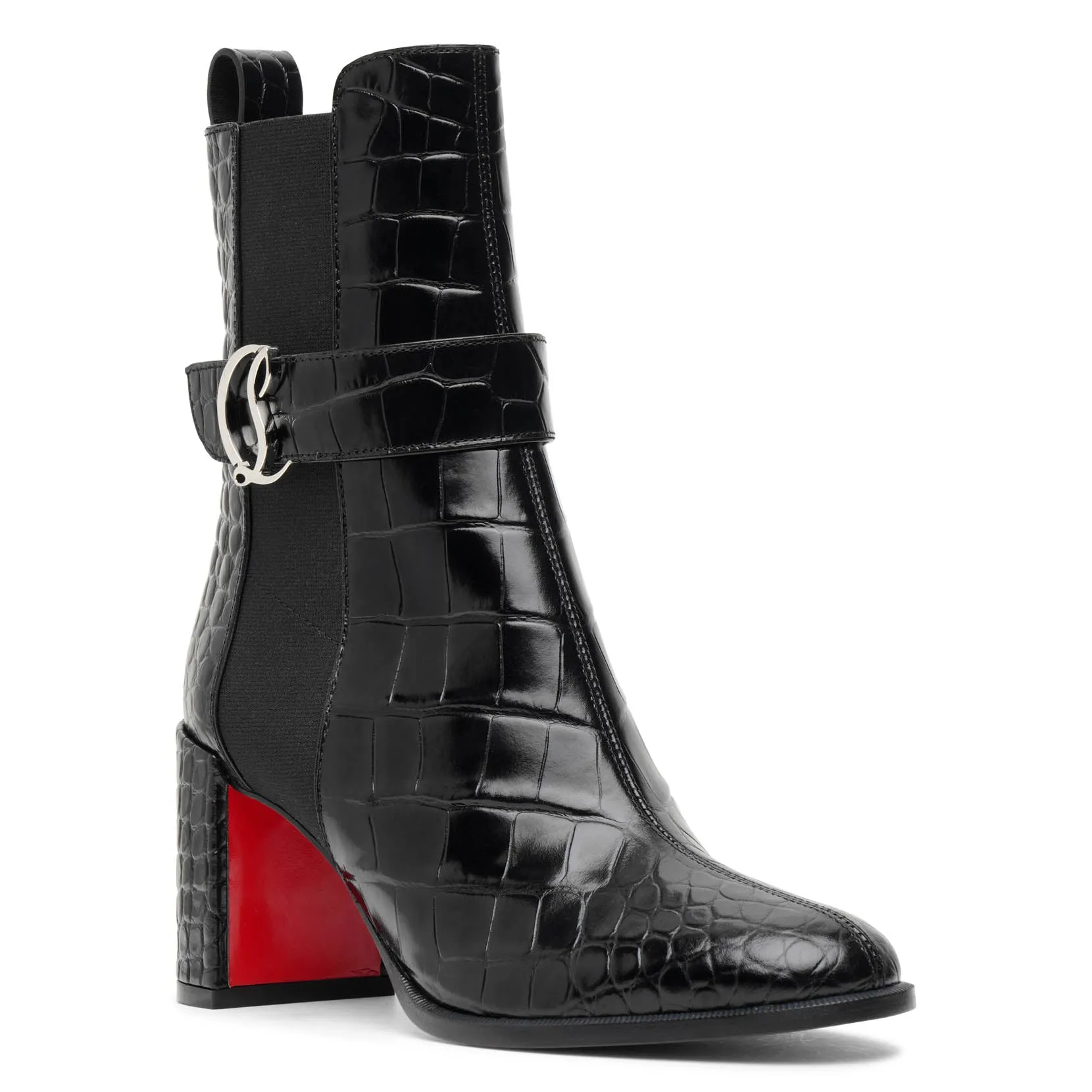 CL Chelsea 70 embossed black leather ankle boots