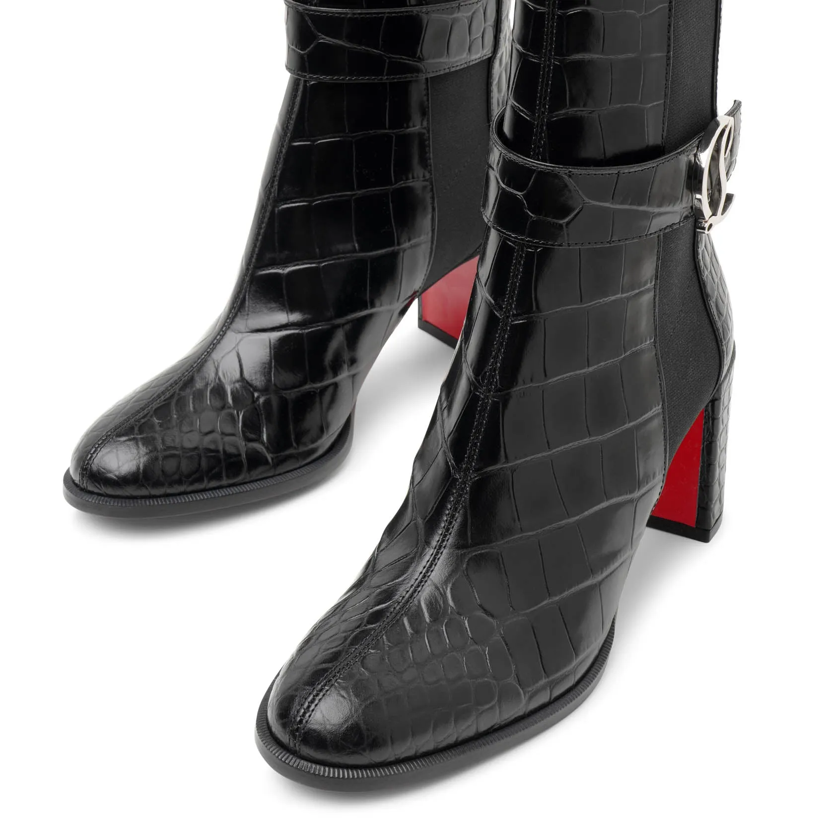 CL Chelsea 70 embossed black leather ankle boots