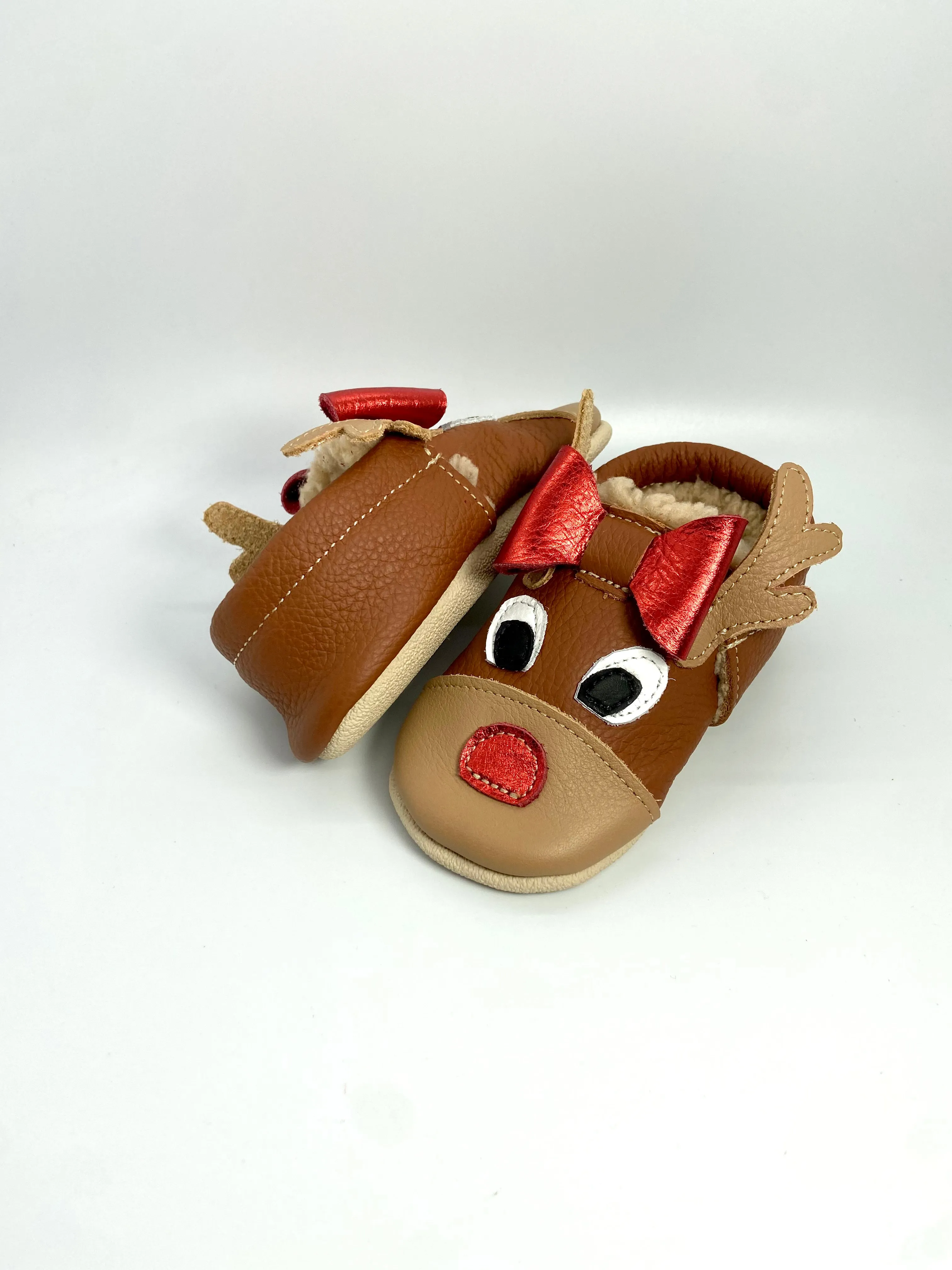 Clarice Reindeer Bow Mocs