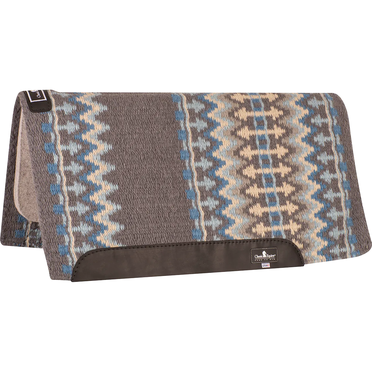 Classic Blanket Straight Pad - Charcoal / Malibu Blue