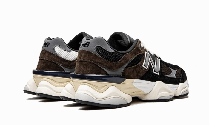New Balance 9060 Dark Brown Wide fit Heel Crash Pads