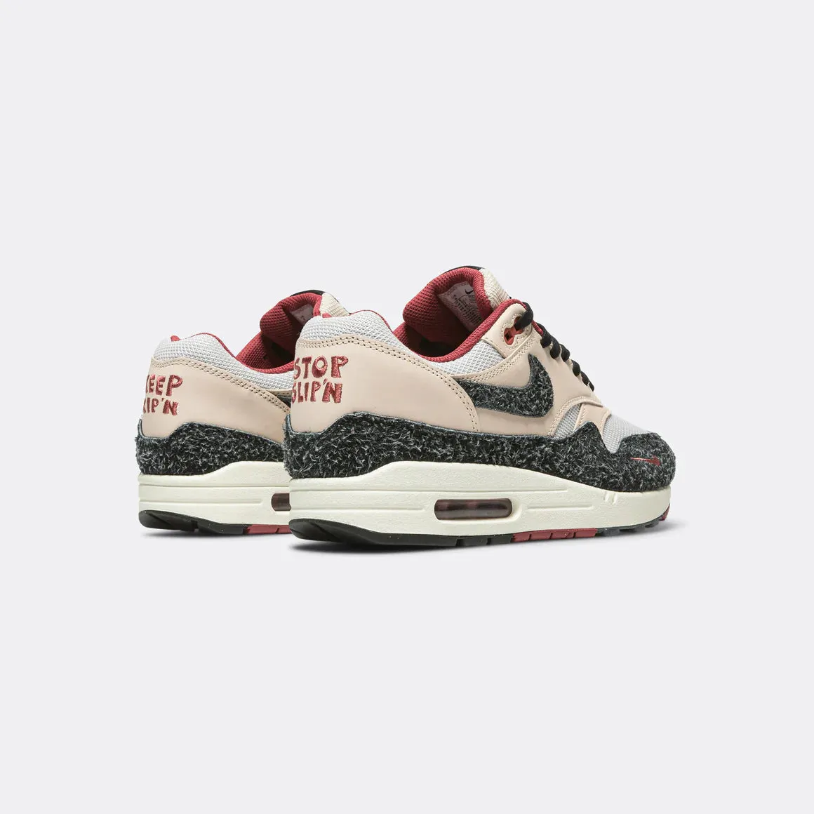 Nike Air Max 1 PRM - Pearl White/Black-Vast Grey-Cedar Basic Fit Sports-Friendly