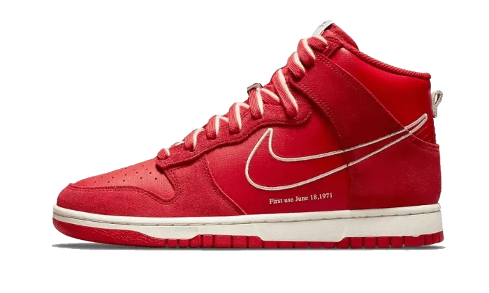Nike Dunk High First Use University Red Modern Routine Elastic