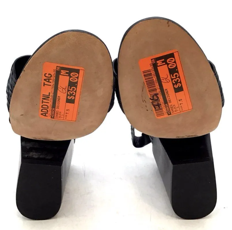 Coach Women's Dennis Black Block Slingback Heels - Size 8B
