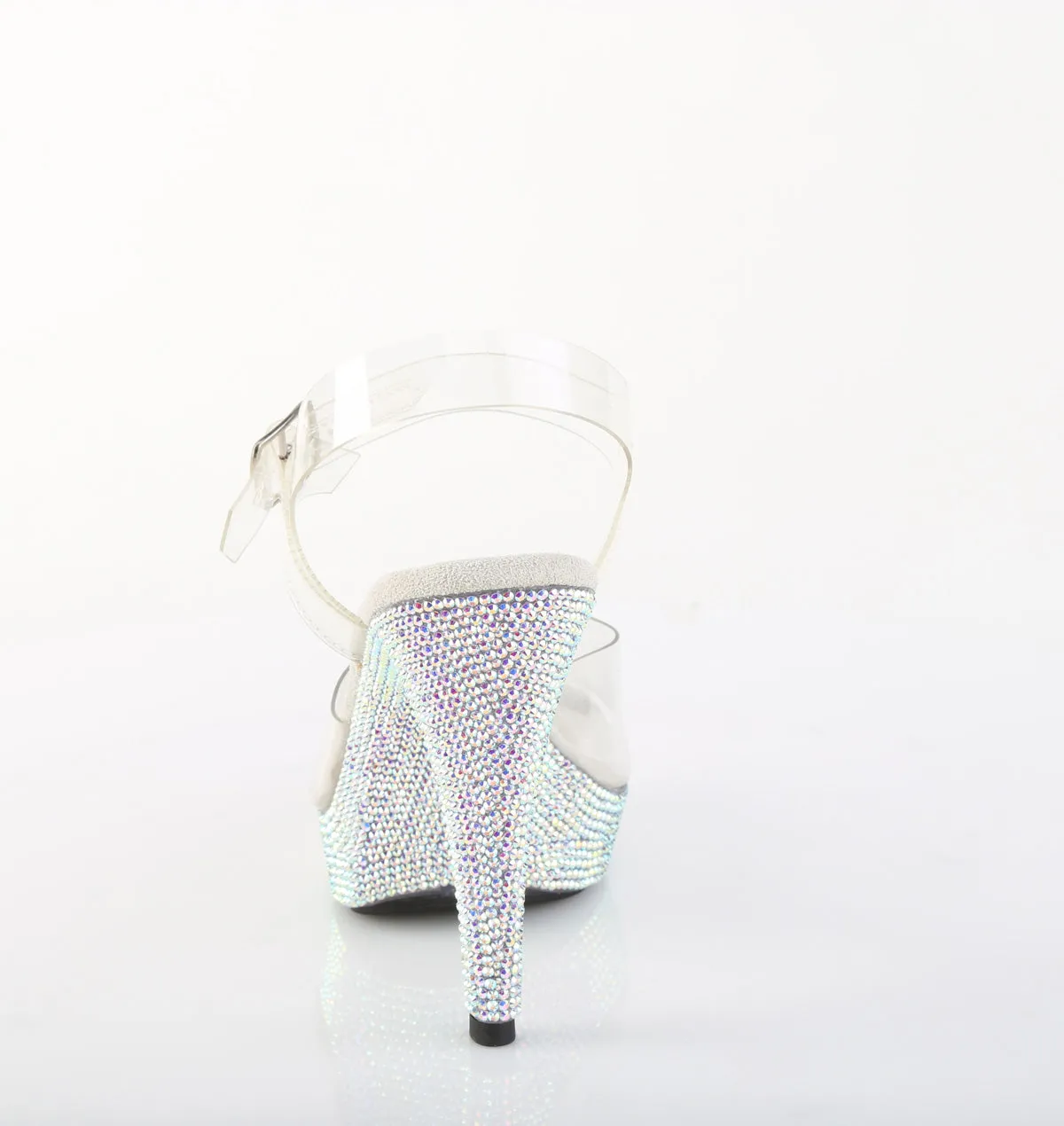 COCKTAIL-508DM Fabulicious 5" Cocktail Clear/Silver Multi Sexy Shoes (High Heels)