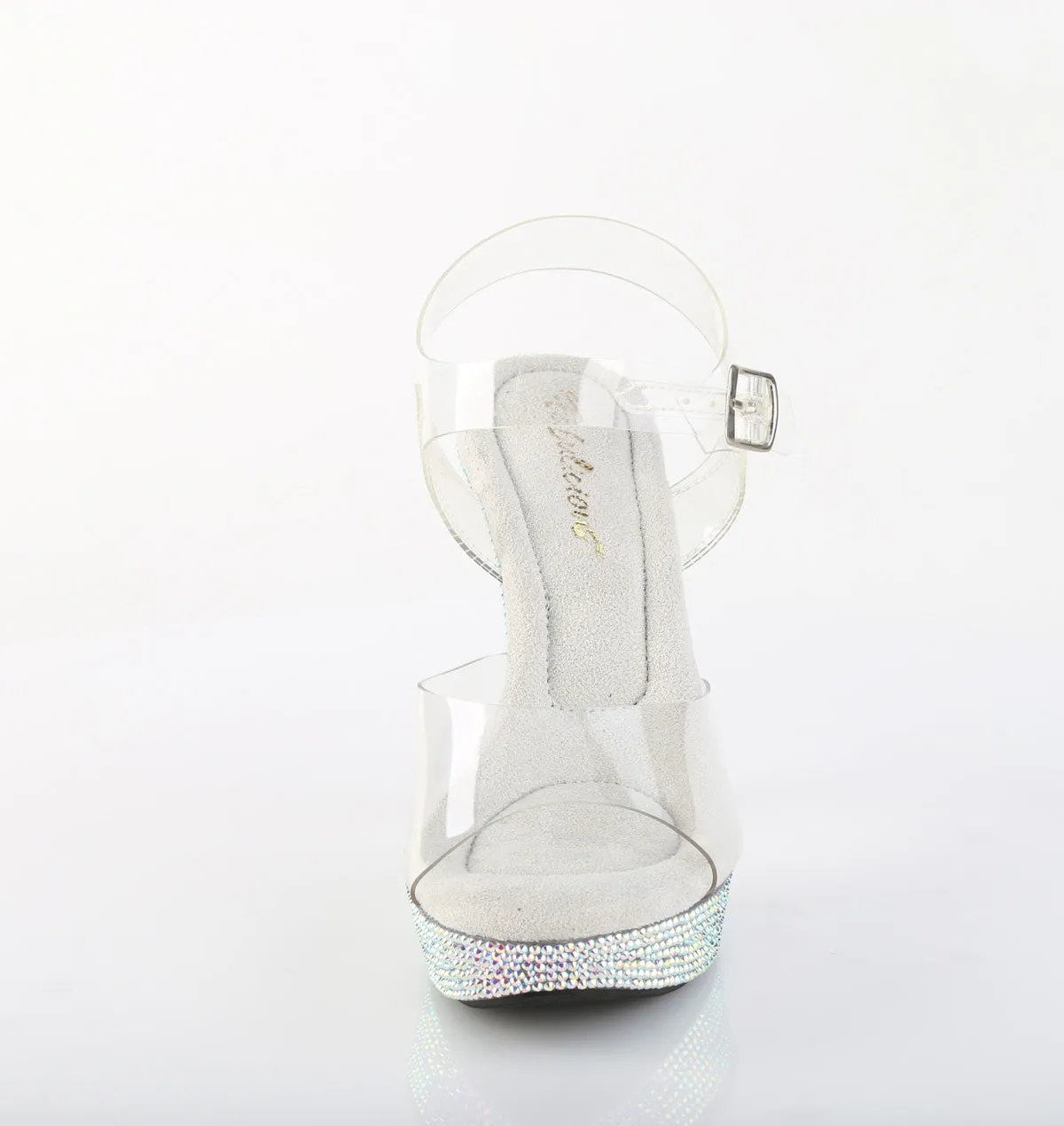 COCKTAIL-508DM Fabulicious 5" Cocktail Clear/Silver Multi Sexy Shoes (High Heels)