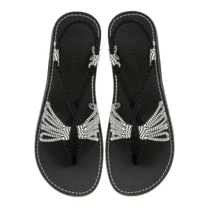 Cocoon- Black Zebra Rope Sandals