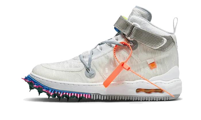 Nike Air Force 1 Mid Off-White Clear White Multi-functional durability